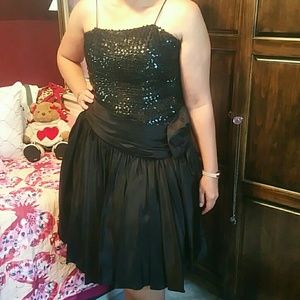 Vintage black coctail dress.